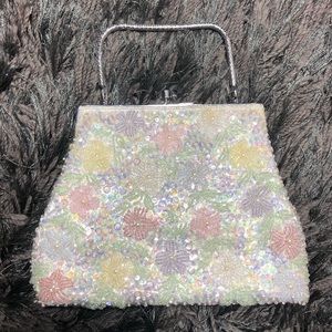 Vintage handmade beaded purse new